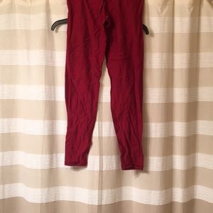 Red cotton leggings
